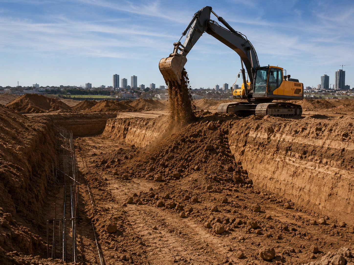 Excavación para obra civil o construcción